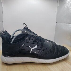 Waterproof Golf Shoes PUMA Ignite NXT Black Silver White EUC Wmns SZ 9 Non Spike